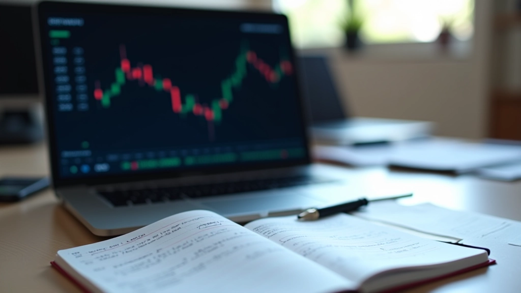 Gráfico de candlestick mostrando padrões básicos em análise técnica