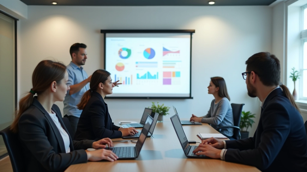 Sessão de workshop com participantes a aprender análise de gráficos de mercado